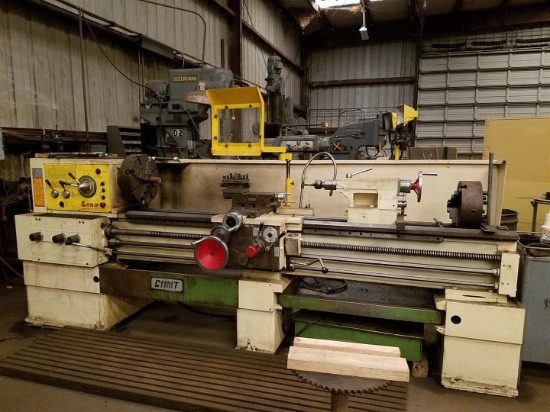 Lion Lathe C11MT 20" swing, 8 foot table, 12"- 3 jaw chuck, 15"- 4 jaw chuck, taper attachment, one