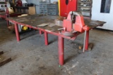 LARGE METAL TABLE W/VISE