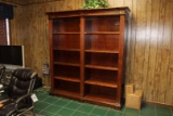 LARGE WOOD BOOK SHELF