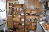 CONTENTS OF SHELVES (LIGHTS, CRANE PARTS, ETC…)