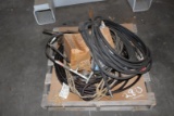 LOT OF MISC HOSE, WIRE ROPE & WEDGE SOCKETS