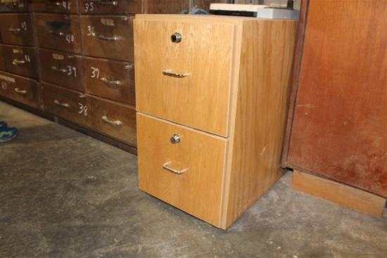 WOOD FILING CABINET