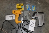 (3) ELEC DEWALT, AIR PORTER CABLE, MANUAL STAPLER