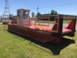 10'X27' BARGE BOAT W/PUSH KNEES, PILOT HOUSE, WIRE (NO ENGINES)