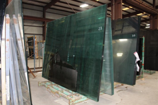 11 Sheets of 96”X130” Green Glass