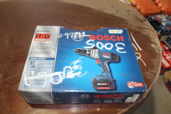 Unused Bosch 37618-07 18V Lithium 1/2" Drill/Driver ~