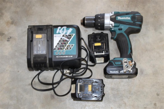 Makita Battery Powered Drill W/ 2 Extra Batteries and A Charger