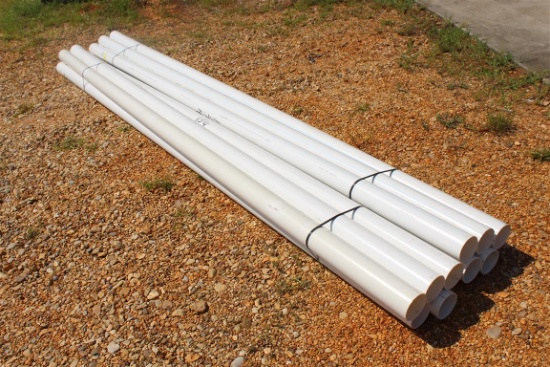 Lot Of Approx (10) 3”x Approx 10ft PVC Sewer Pipe