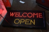 (1)Electric/ Light-up, Flashing “WELCOME/OPEN” Sign