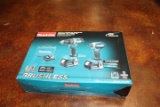 (1) Makita 18V LXT Lithium-Ion Brushless Cordless 2-Pc. Combo Kit (Hammer Drill/Impact Driver) Model