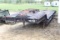 HOMEMADE . 42' Slope Neck Trailer w/ Hydraulic Dove Tail Tandem Axles Winch