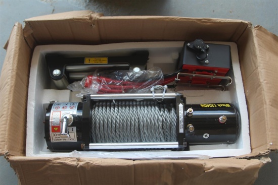 12000 lb Electric Pull Line Winch . Complete W/ Controls