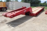 NABORS 34' LOWBOY TRAILER 20' Load Well Rolling Tailboard Tri Axles