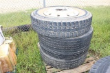 Pallet Of (4) 11R22.5 Tires On Rims