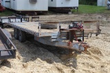 CFWS . 24' Flatbed Trailer w/ Dovetail Ramps Tandem Axle Winch