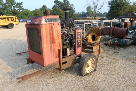 CASE IH 4391 10" Water Pump Diesel Engine Single Axle Trailer    ~N1