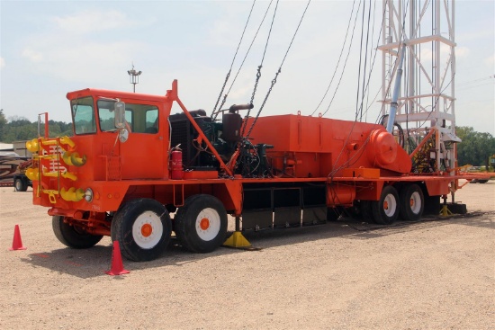 COOPER LTO350 DRAW WORKS 42X12 - 38X8 DRILLING RIG Outriggers Detroit Diesel Engine Tandem Axles Dru