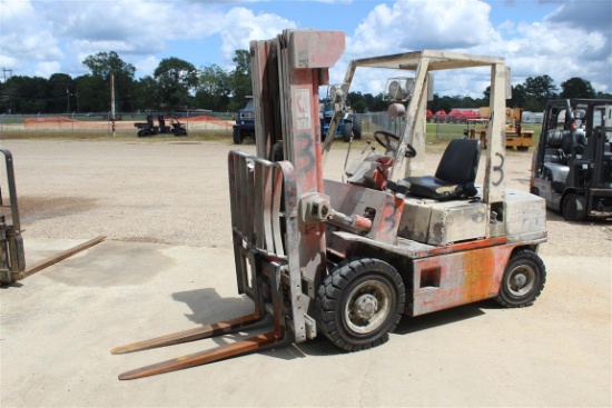 NISSAN KEH02A25V 5000lb Capacity 3 Stage Mast Hyd. Side Shift Pneumatic Tires Diesel Engine