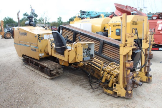 VERMEER NAVIGATOR D24X26 Boring Unit 750' of Drill Stem Track Mounted Diesel Engine Meter reads 745