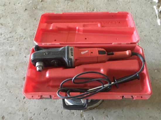 MILWAUKEE 1/2” RIGHT ANGLE DRILL, SUPER HAAG, 110V WITH CASE