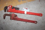 LOT OF 2 24” RIGID PIPE WRENCHES