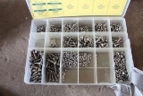 BOX OF VARIOUS SIZE NUTS AND WASHERS