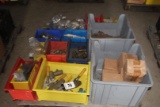 PALLET OF VARIOUS AIR VALVES & PIPE FITTINGS & HYD FITTINGS