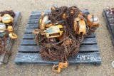 Lot of 1 1/2 Ton and 3-Ton Chain Falls