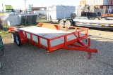 TLU16 4UMTU1627JM000248 TOPLINE TLU16 6.4' x16' Utility Trailer Wood Floor Slide in Ramps 2-3500lb A