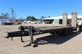 . 4MJF2529VE015535 FBUT . 25' Flatbed Trailer w/ Dovetail Ramps Dual Tandem Axles    ~