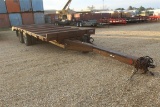 .  HLN 32' EQUIPMENT TRAILER . 22' Load Deck w/ Tilt & Rollers Tandem Axles    ~