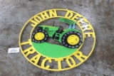 .  John Deere Metal Sign .