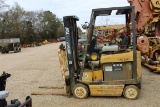YALE 3000 LB CAPACITY ELECTRIC FORKLIFT W/ 3 STAGE MAST SALVAGE ROW    ~