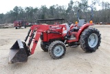 MASSEY-FERGUSON 1540 w/ Bushhog 2045 Frontend Loader w/ Bucket PTO 3PTH Roll Bar Diesel Engine Shutt