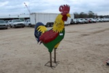 7' Multi Colored Rooster Statue . ~