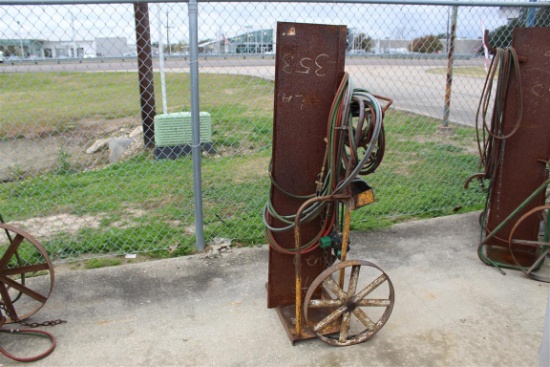 Bottle Cart W/Cutting Torches and Gauges