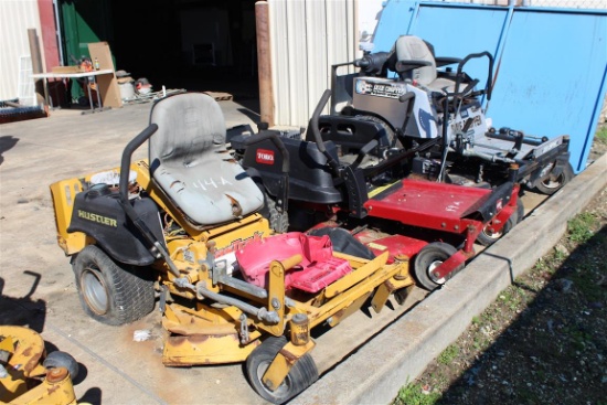 (3) SALVAGE MOWERS ( DIXIE CHOPPER, TORO, HUSTLER)