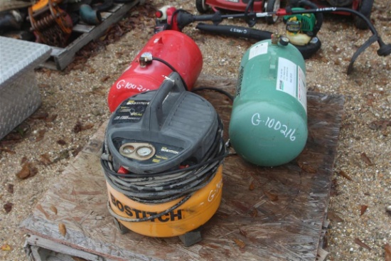 Lot of Bostitch Air Compressor w/ Tanks . ~