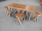 TEAK WOOD STICK TABLE