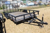 PRO PULL  12' Utility Trailer - Rear Gate - NO AXLE