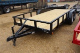 TOPLINE TLU16 16' Utility Trailer - Slide in Ramps - Tandem Axles CERTIFICATE OF ORIGIN