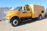 FORD F750 Crew Cab - Reading Tool Bed Body - Diesel Engine - Push Button Automatic Transmission