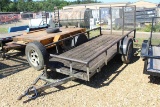 BAKER  12' Tag Trailer w/ Tailgate - Single Axle