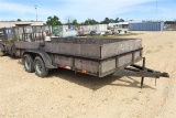 PRO PULL  2010 Pro Pull 16' Utility Trailer - Rear Tail Gate - Tandem Axle - NO TITLE