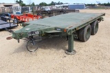 ARMY FLATBED TRAILER  Army 14' Flatbed Trailer - Tandem Axles - Pintle Hitch