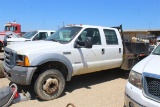 FORD F550 SALVAGE ROW - 11' Steel Flatbed w/ Gooseneck Hitch - Tool Box - Air - Powerstroke Diesel E