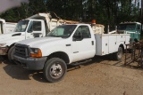 FORD F550 SALVAGE ROW - Service Bed w/ Tool Boxes - Powerstroke Diesel Engine - 5 Speed Transmission