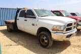 2011 DODGE 3500 9' STEEL FLATBED TRUCK