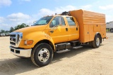 FORD F750 Crew Cab - Tool Bed Body - Diesel Engine - Push Button Automatic Transmission