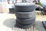 PALLET OF (4) 11R22.5 TIRES